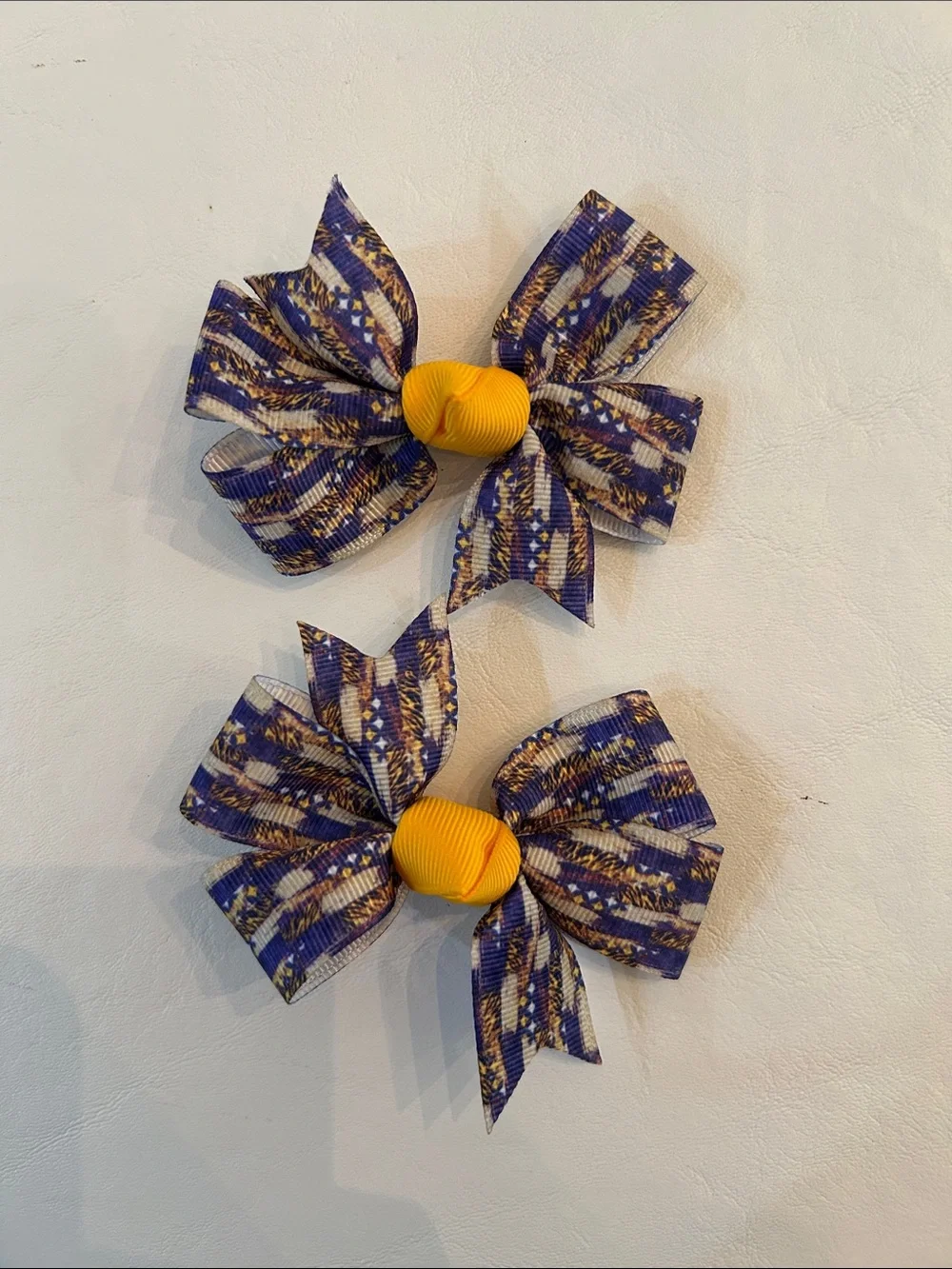 Louisiana Themed Mini Hair Bow Clips Bundle